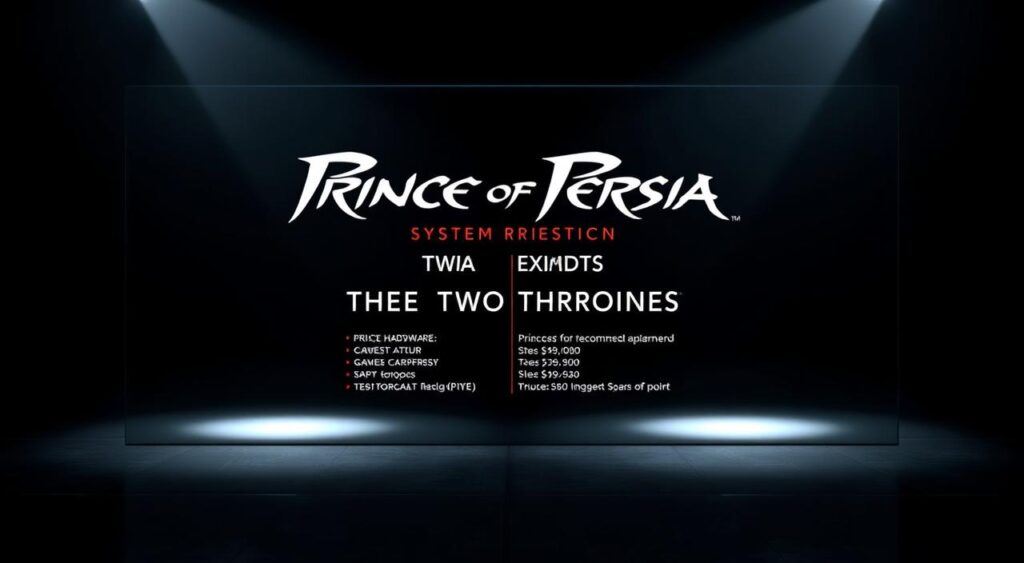 Prince of Persia: The Two Thrones system requirements