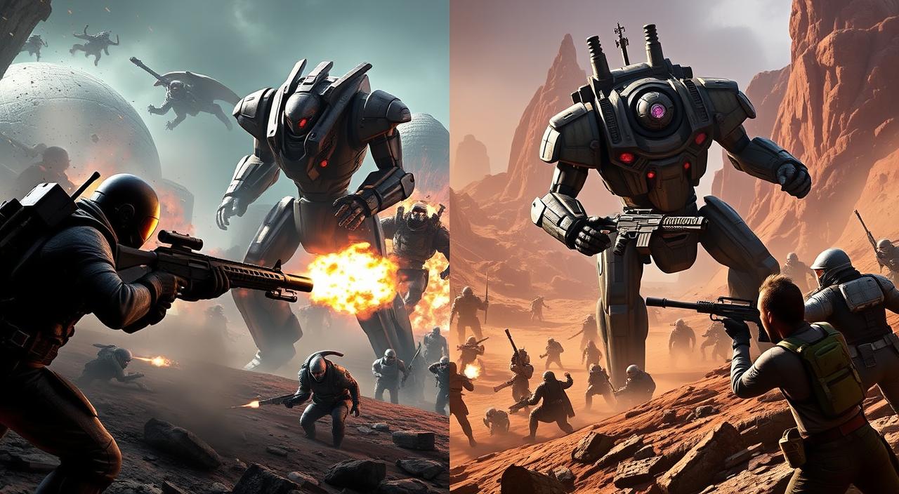 Helldivers2 vs Deep Rock Galactic comparison